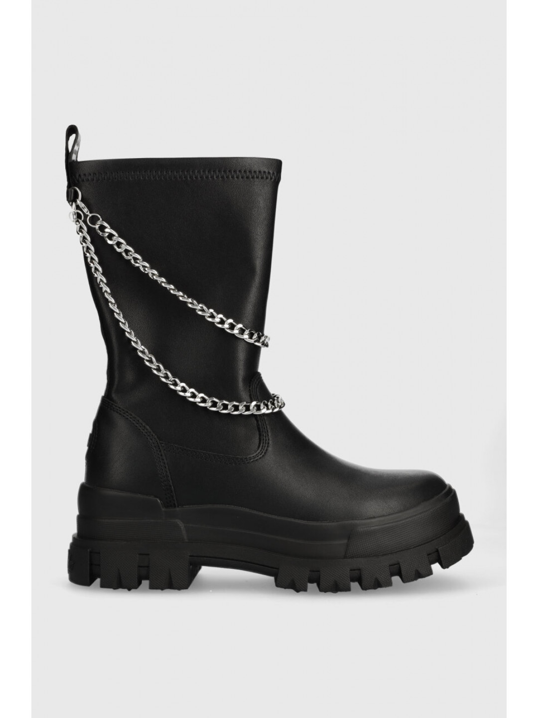 Nízké kozačky Buffalo Aspha Sock Chain dámské černá barva na platformě 1622313